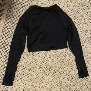 Cropped Long Sleeve Athletic Top